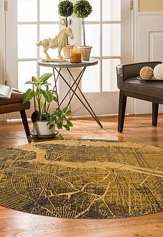 безворсовый ковер в интерьере Streets New York LS5280-L264