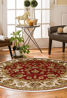 ковер в интерьере Kashan gold 10/10 SKP-167-1-Red/Ivory круг