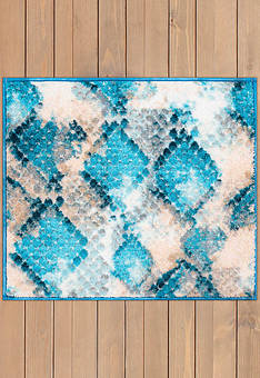 Коврик для ванной Confetti Bath Bella Snakeskin 01 Blue квадрат