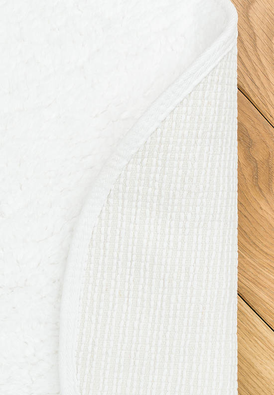 Белый коврик для ванной Organic Soft Light 1601 White