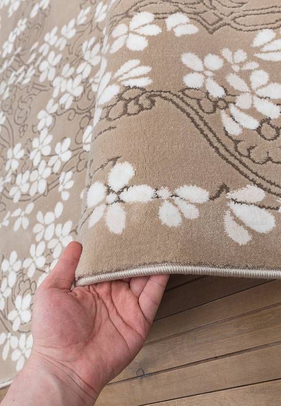 Турецкий синтетический ковер 12678-Cream-1