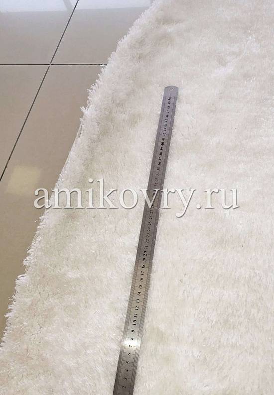Мягкий ковер с длинным ворсом white-white discount31
