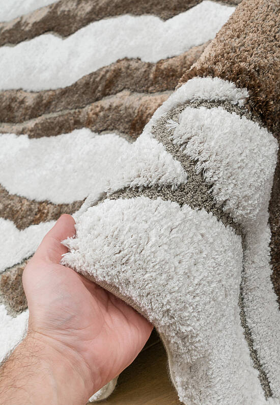 Пушистый ковер из полиэстера RN6018-R586