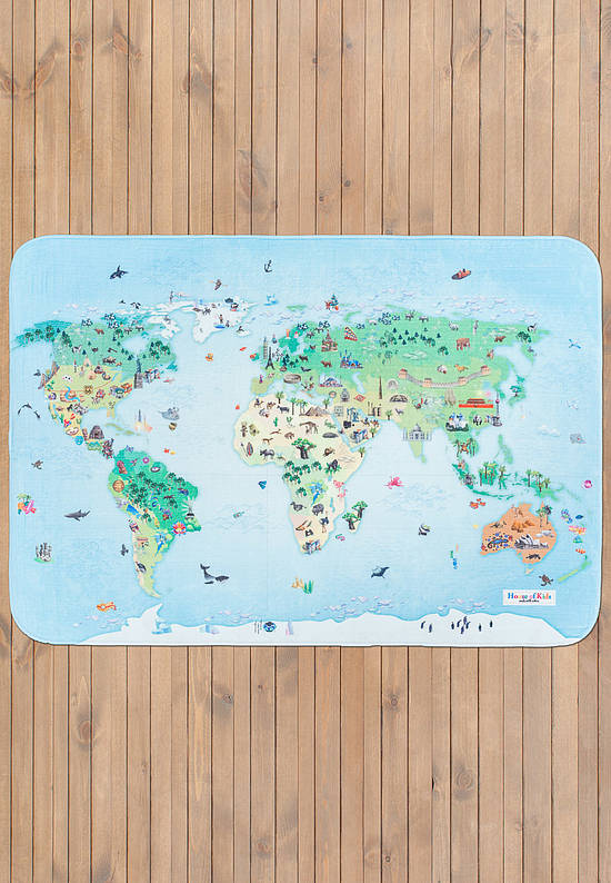 Детский мягкий игровой коврик Carte du monde-C