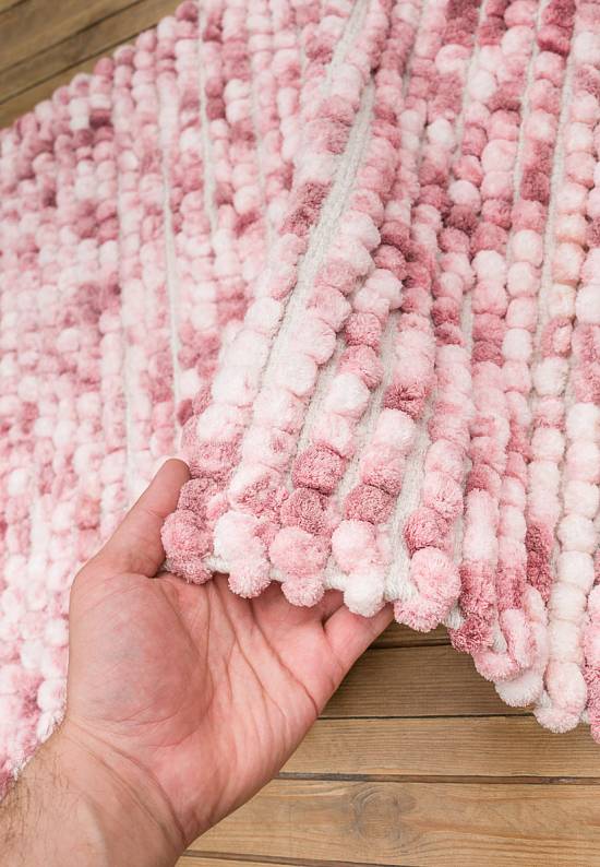 Розовый комплект ковриков для ванной и туалета Ottova-Pink