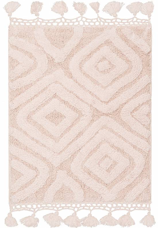 Розовый коврик для ванной из хлопка Camella-Powder