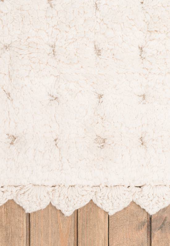 Белый комплект ковриков для ванной и туалета Garnet-Cream