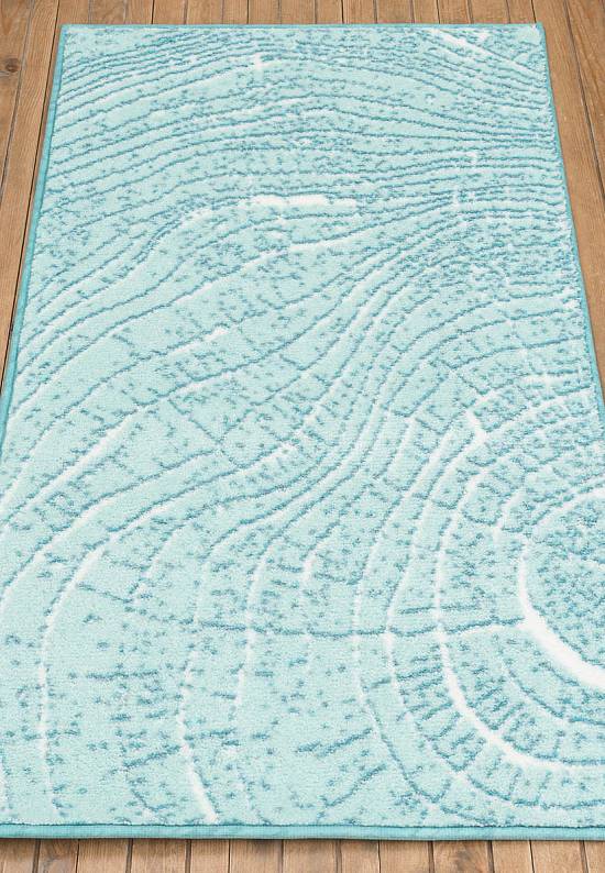 Светлый коврик для ванной  Lumber 02 Turquoise