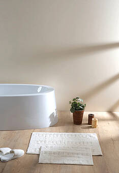 комплект ковриков для ванной в интерьере Irya Bath Togo-Ecru