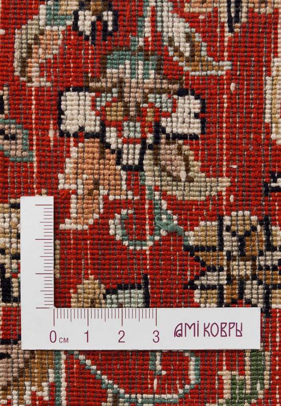 Шелковый ковер ручной работы из Индии 244168-Keshan red/beige