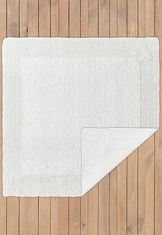 дизайн двустороннего коврика для ванной Confetti Bath Cotton Natura Heavy 1601 White