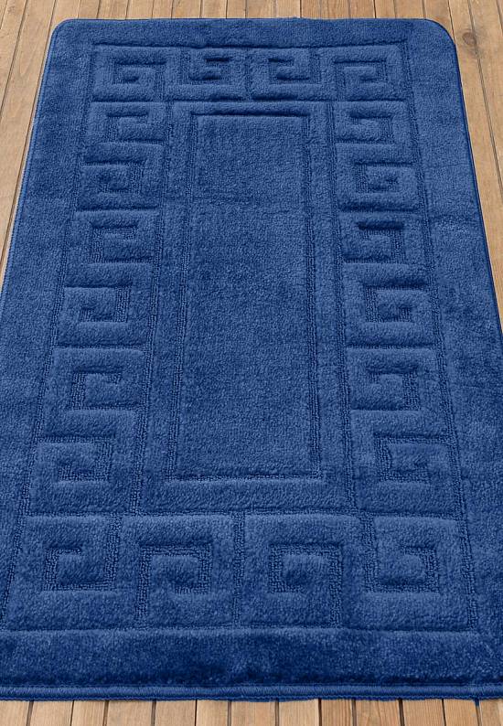 Синий коврик для ванной Ethnic 2582 Dark Blue