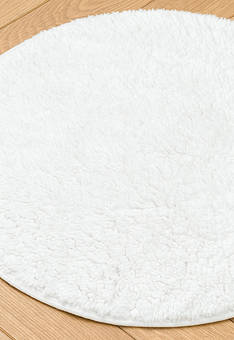 Коврик для ванной Confetti Bath Cotton Organic Soft Light 1601 White круг