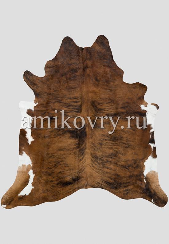 Натуральная шкура коровы Полосы коричнево-чёрные 109