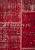 Безворсовый ковер-пэчворк ручной работы 013-Ribbon Red