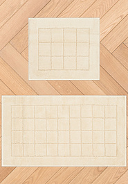дизайн комплекта ковриков для ванной Confetti Bath Cotton Uni 17725 1640 Naturel-Ecru