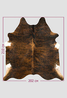 размер натуральной шкуры коровы Полосы коричнево-чёрные 1168