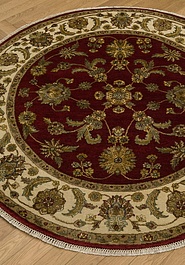 ковер в перспективе против ворса Kashan gold 10/10 CH-11-Red/Ivory круг