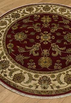 Ковер ручной работы Kashan gold 10/10 CH-11-Red/Ivory круг