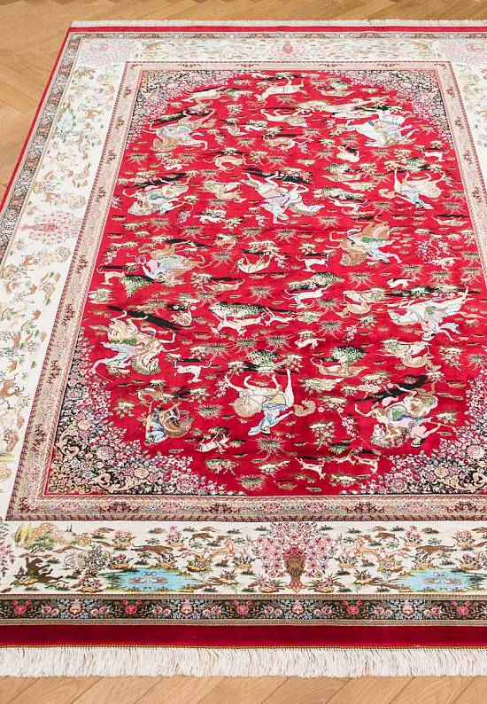 Иранский классический ковер Shekargah-Modern Red