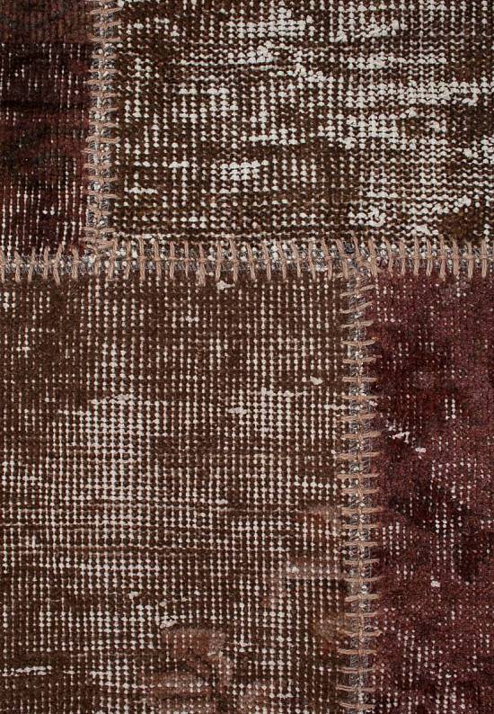 Безворсовый ковер-пэчворк ручной работы 024-Dark Brown