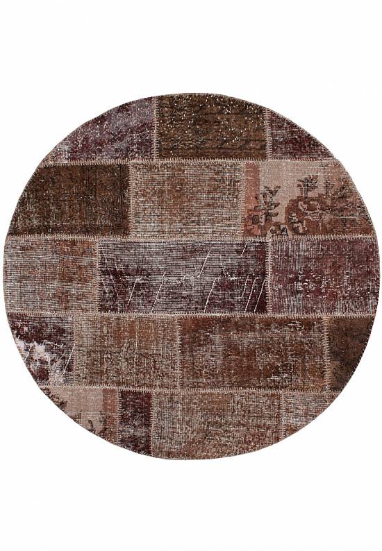 Безворсовый ковер-пэчворк ручной работы 005-Chestnut