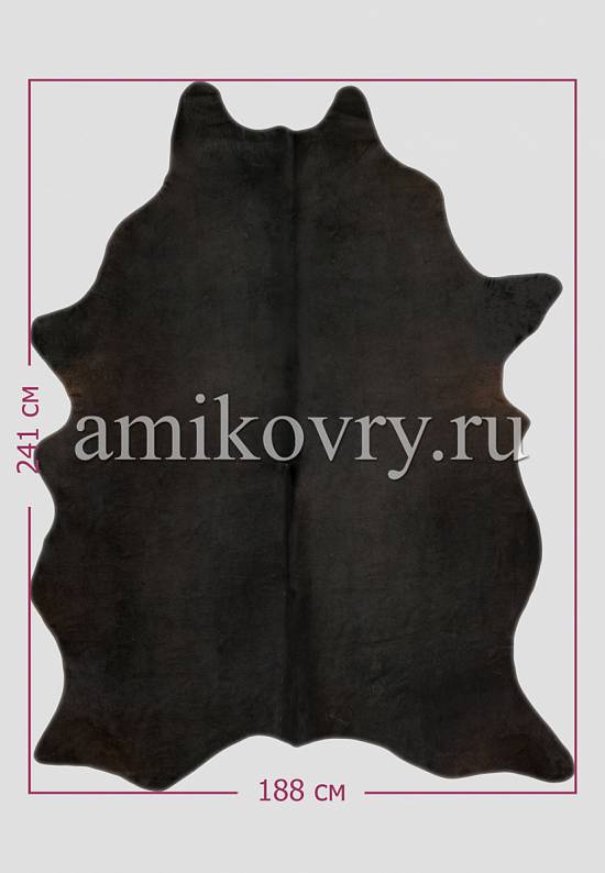 Натуральная шкура коровы Крашенная в чёрный 820