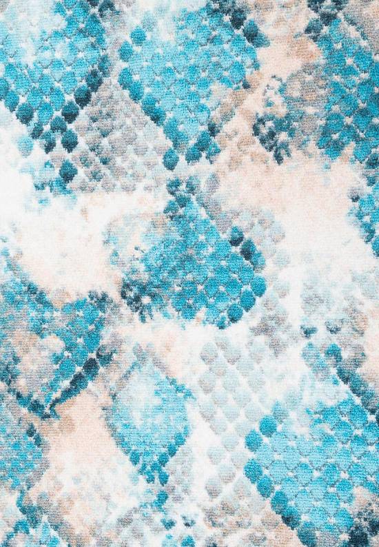 Голубой коврик для ванной Snakeskin 01 Blue