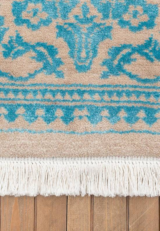 Ковер из шерсти с вискозой 610-Beige Turquoise