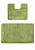 Зеленый комплект ковриков для ванной и туалета Flora 2510 Green BQ