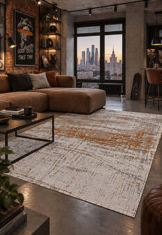 безворсовый ковер в интерьере Manhattan Cotton LM3319-L94
