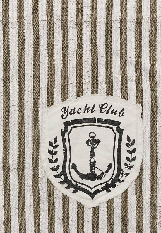 Безворсовый ковер из хлопка JHC-23 with stripes and yacht patch