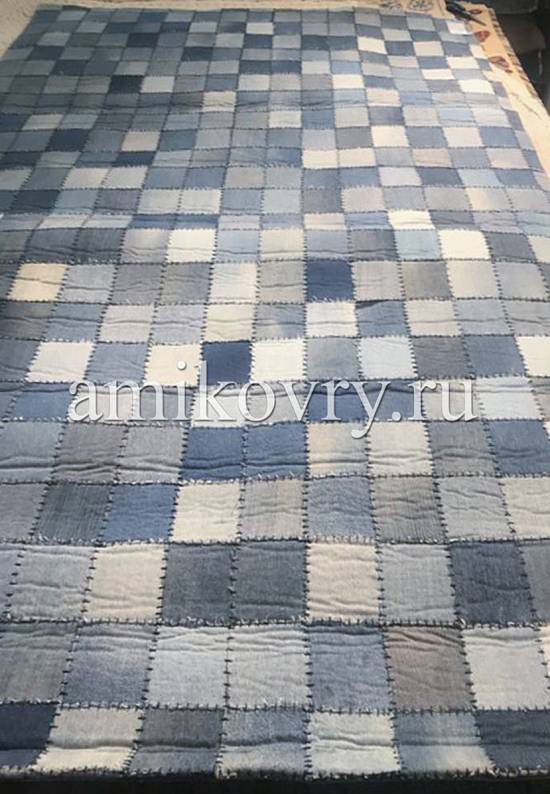 Ковер пэчворк ручной работы из джинсы Small Patch-Natural discount4