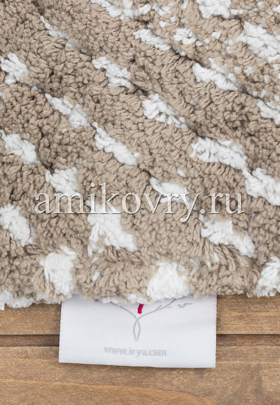 Бежевый коврик для ванной из хлопка Wall-Brown