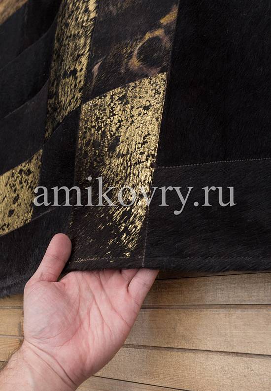 Ковер из натурального меха Gold Patchwork