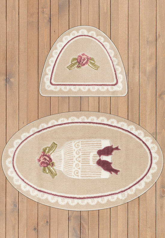 Комплект ковриков для ванной и туалета Bird Cage 02 Beige