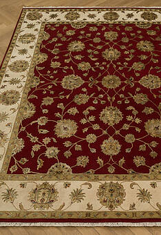 ковер в перспективе против ворса Kashan gold 10/10 MI-880-Red/Ivory