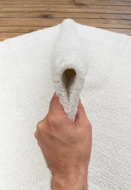 Двусторонний коврик для ванной  Natura Heavy 1601 White