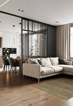 циновка в интерьере Hampshire RH1088-R164 квадрат