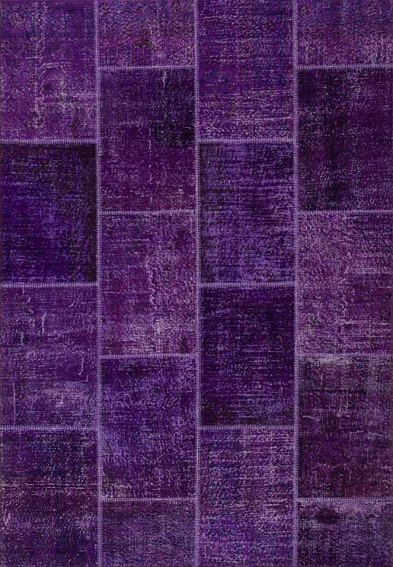 Безворсовый ковер-пэчворк ручной работы 109-Purple Passion
