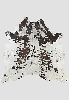 дизайн натуральной шкуры коровы Соль/перец чёрно-белая 438