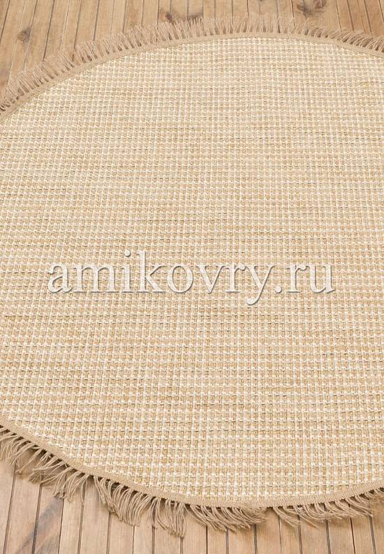 Безворсовый ковер из хлопка BRK 01-Natural Beige