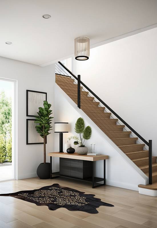 Натуральная шкура коровы хай-тек Sasha D19 black 1