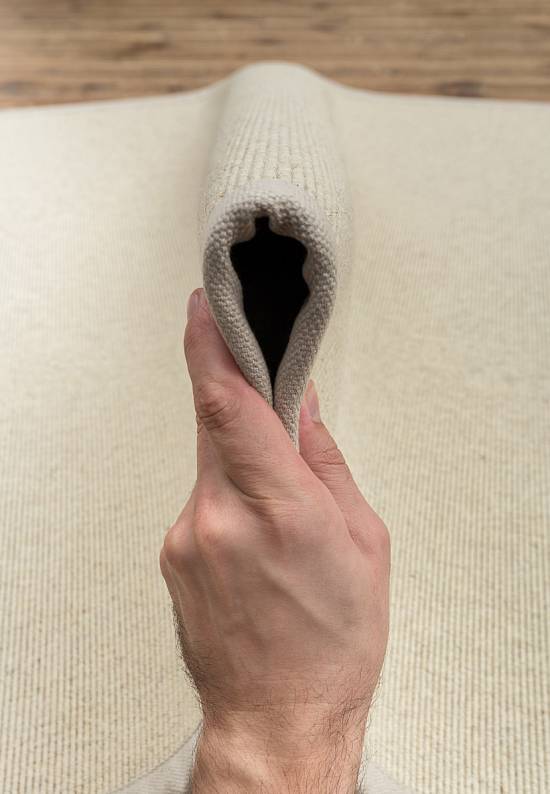 Безворсовый шерстяной ковер Light Beige