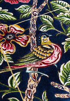 фрагмент ковра Ottoman Silk Kashi-Dark Blue