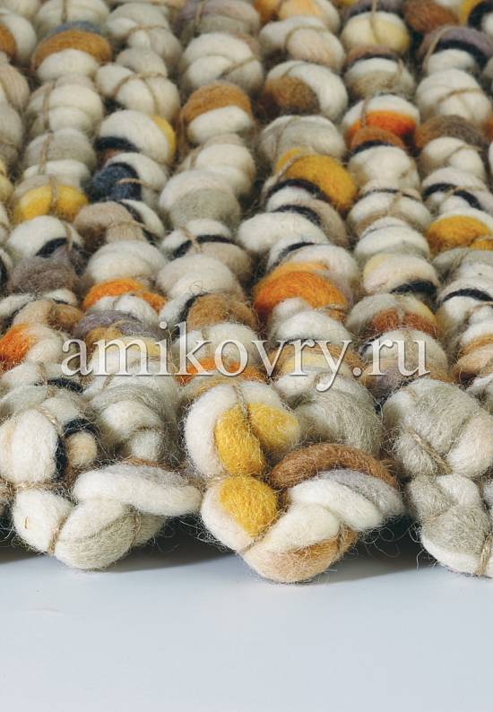 Дизайнерский безворсовый ковер из шерсти Marble-29503