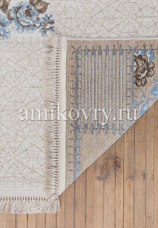 Турецкий безворсовый ковер из акрила 1801 Blue