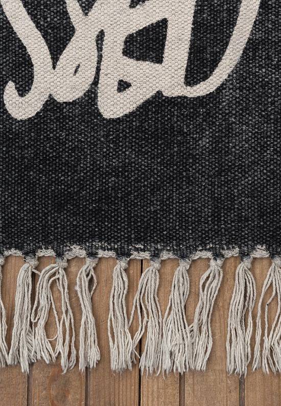 Безворсовый ковер из хлопка JHC-17-19 natural-black