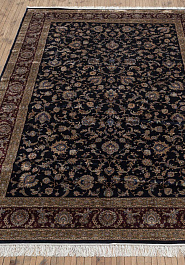 ковер в перспективе против ворса Ottoman Silk Tugra 1201b-navy-n8