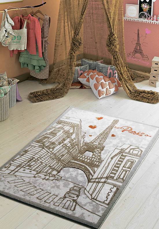 Детский ковер с ворсом Paris Street 01 Grey